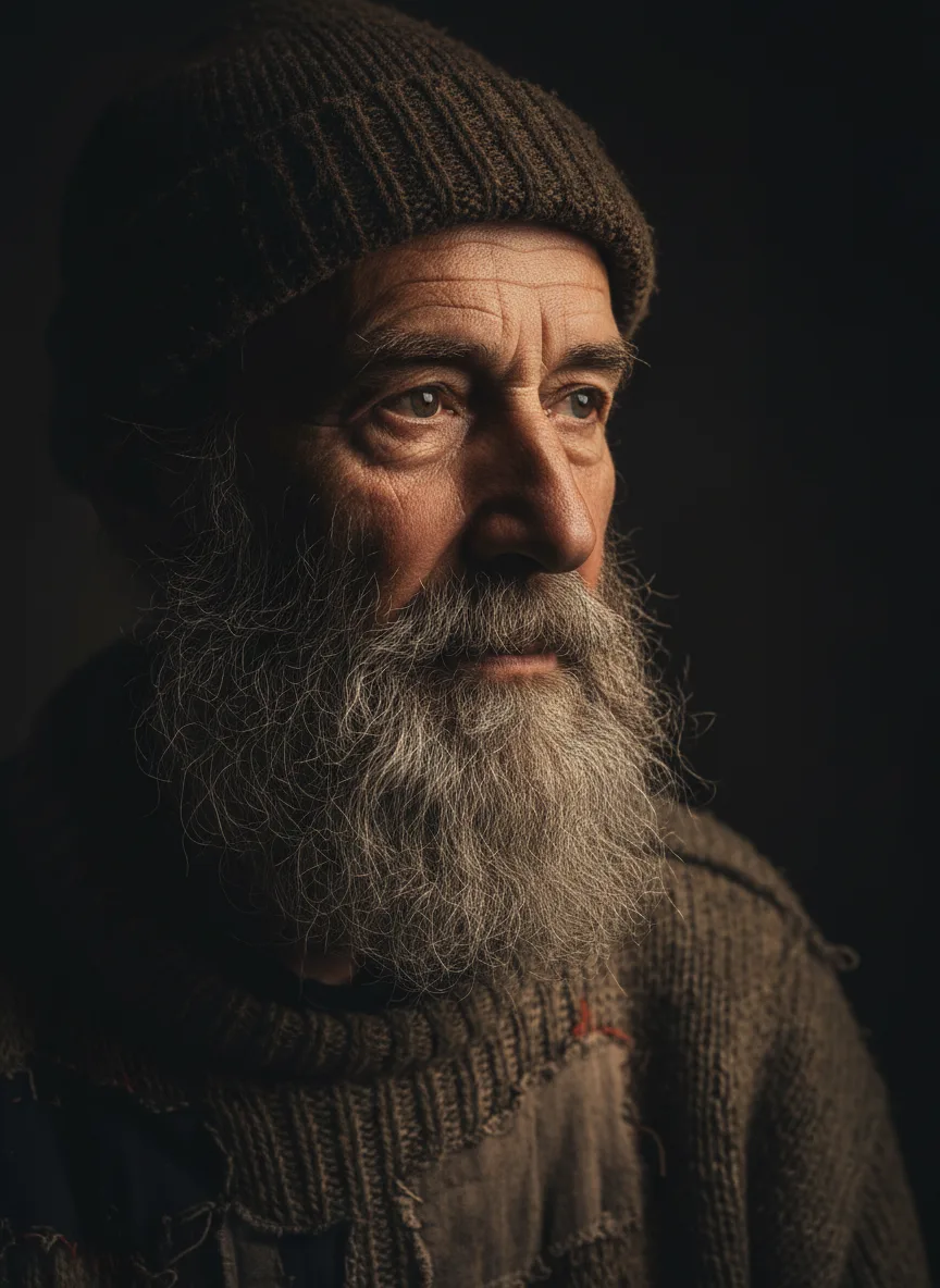 Old fisherman portrait