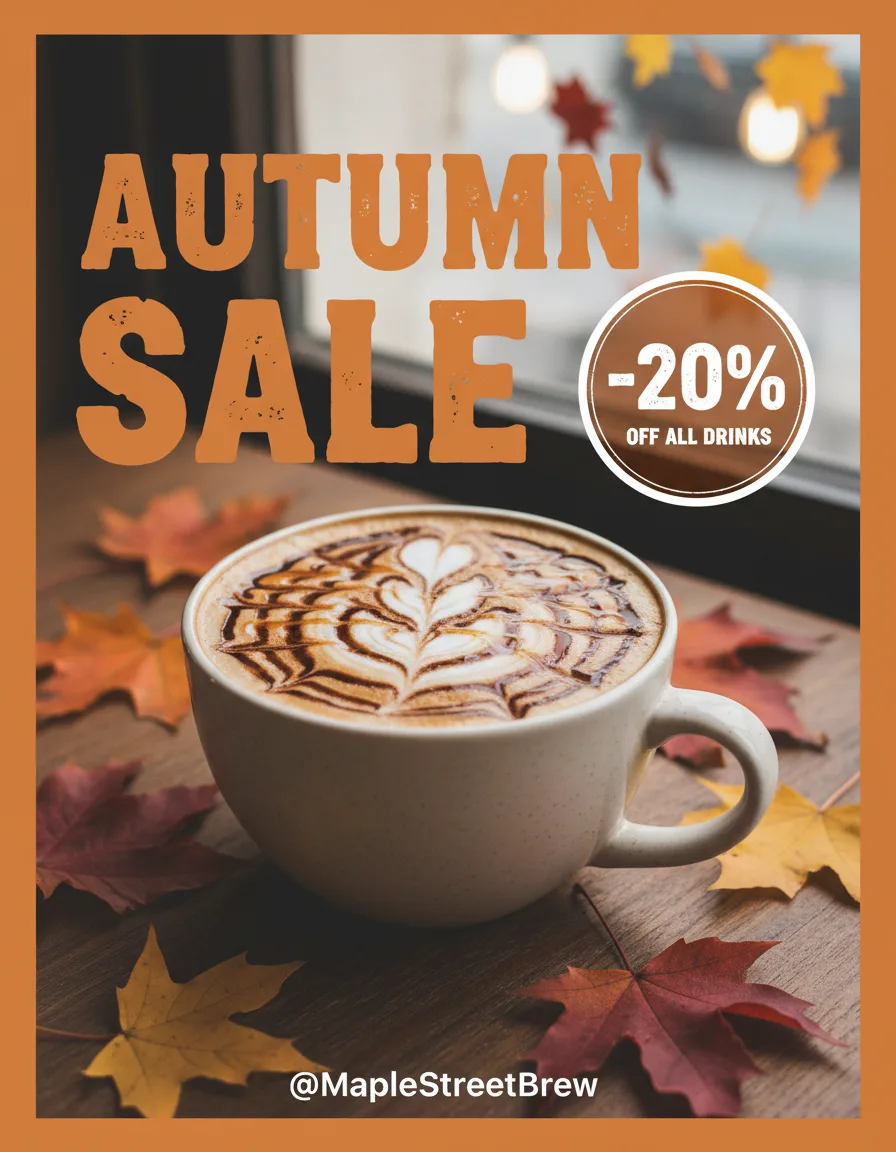 Autumn sale coffee post