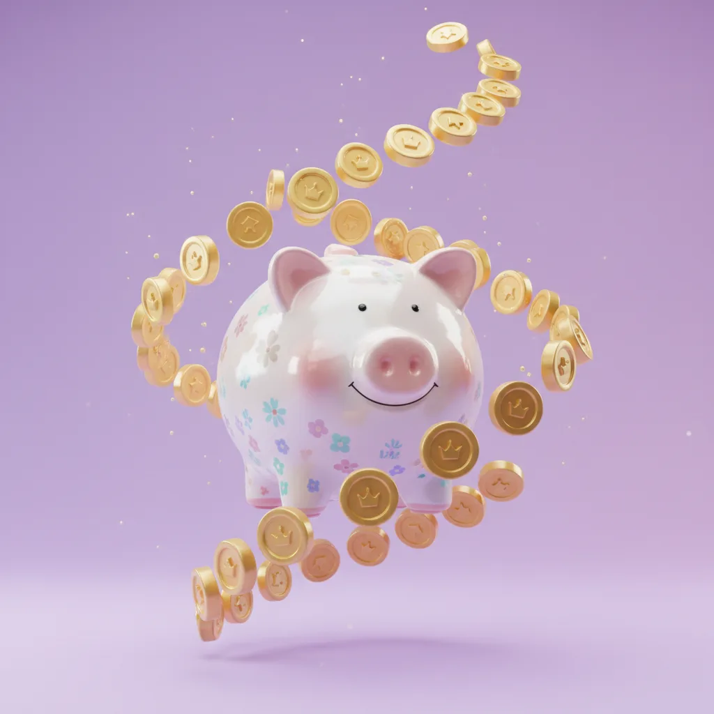 Piggy bank coins