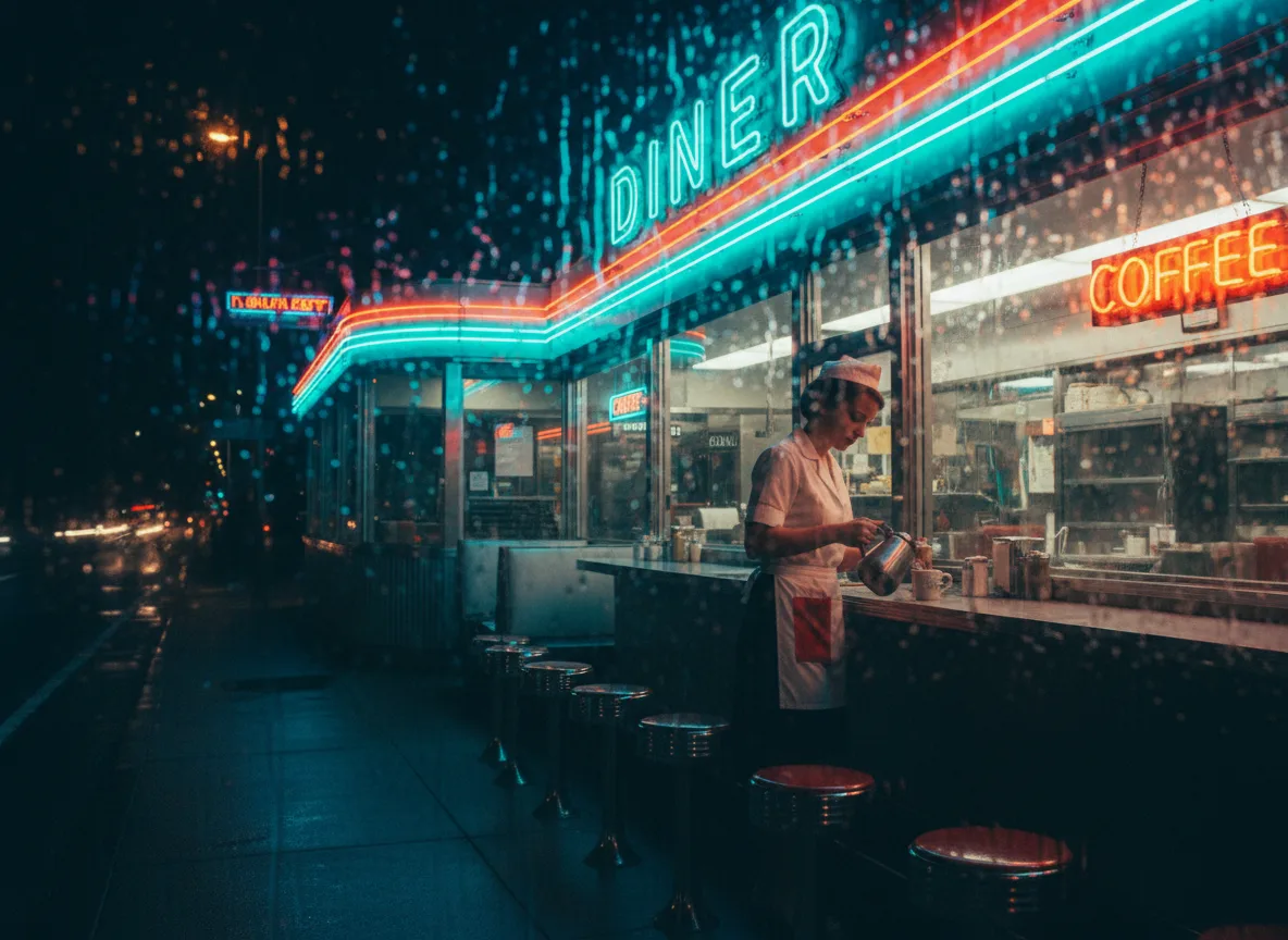 Diner at midnight